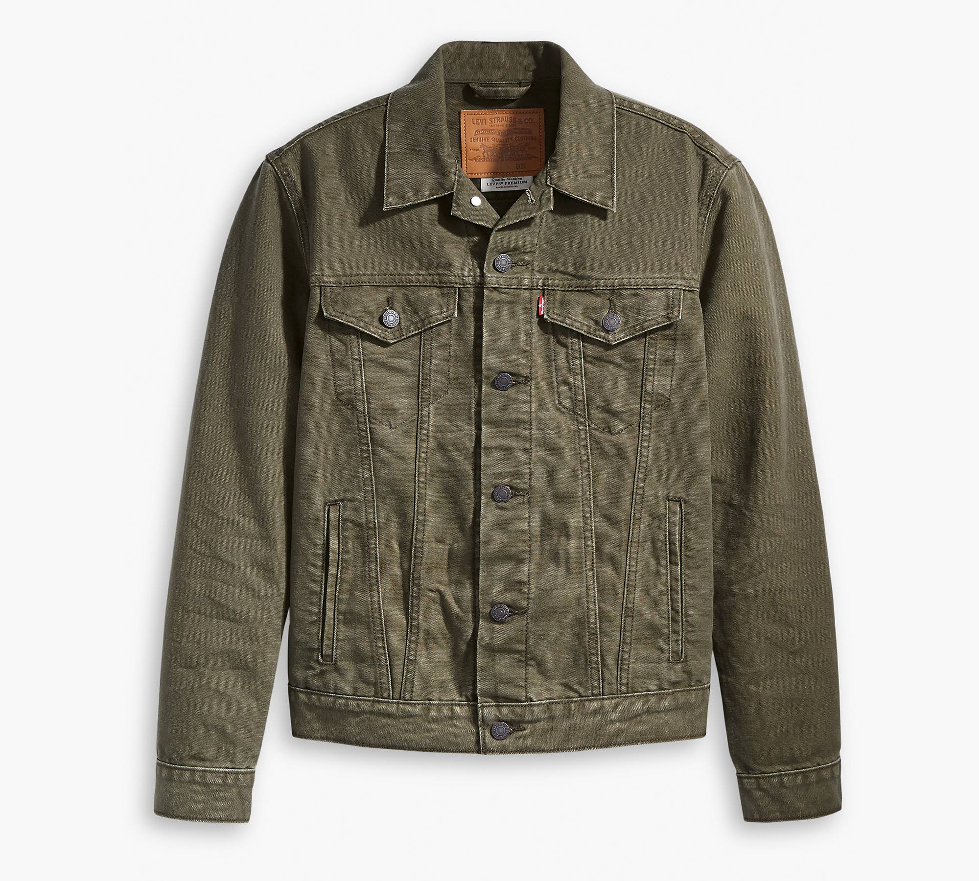 levis green trucker jacket