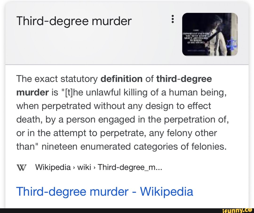 third degree murders definition australia