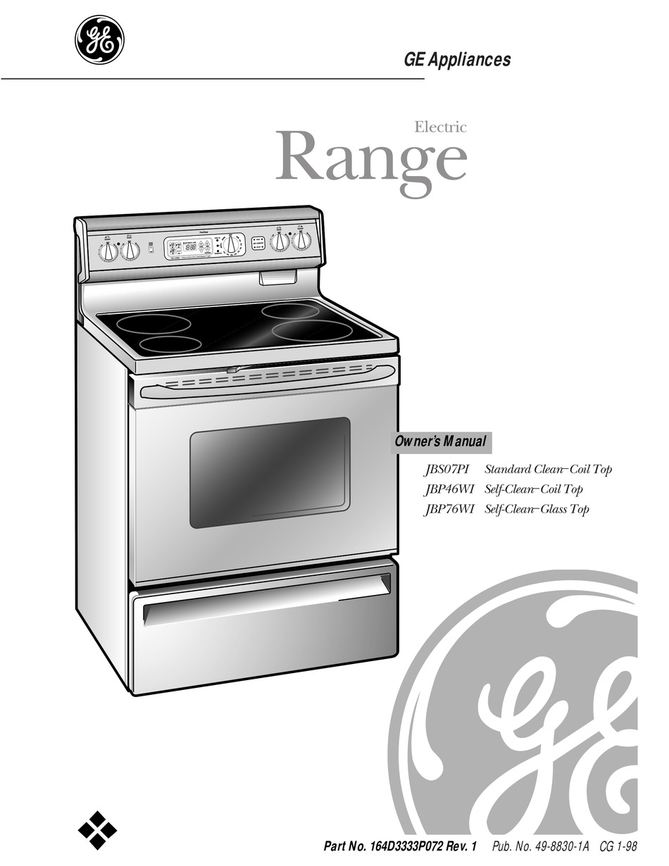 ge electric stove manual