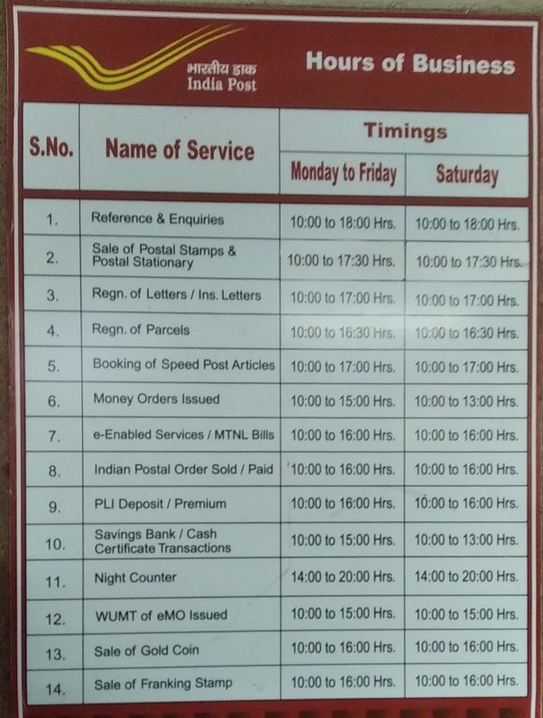 post office hours near me