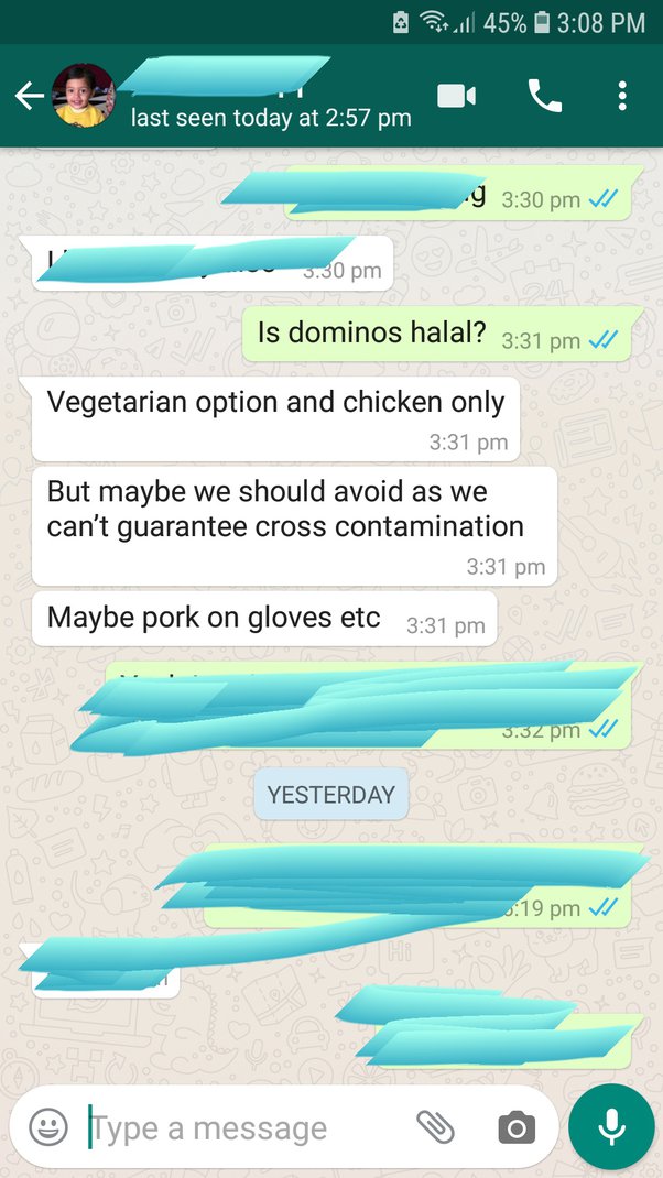 is dominos india halal