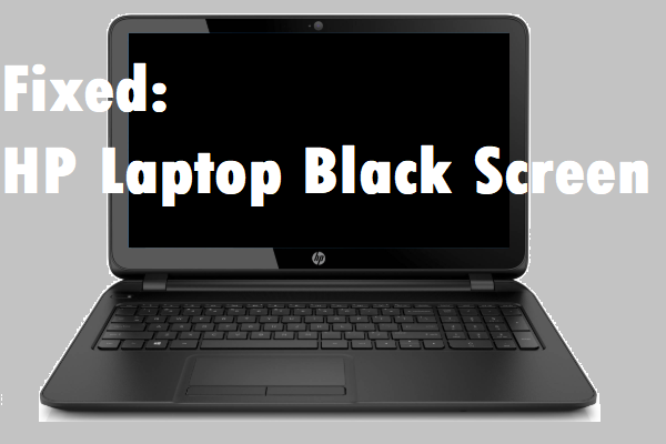 hp laptop not starting up black screen