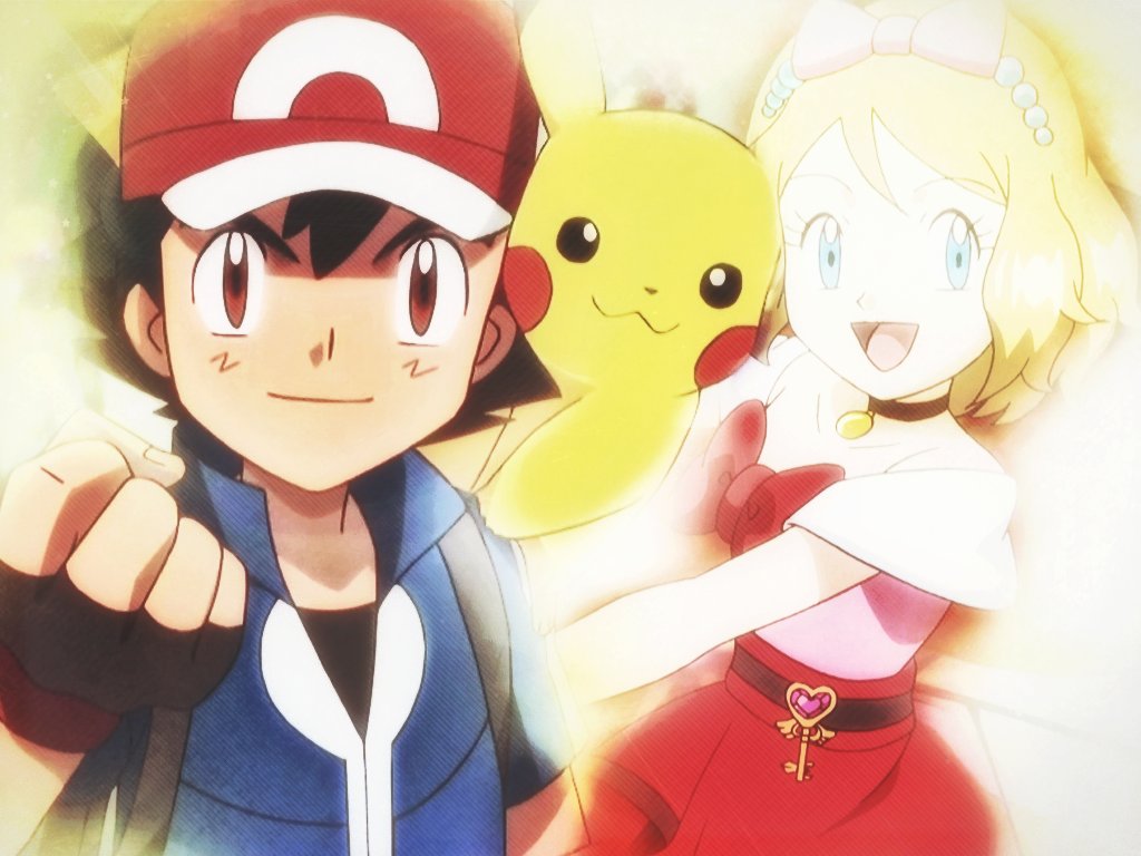 ash x serena wallpaper