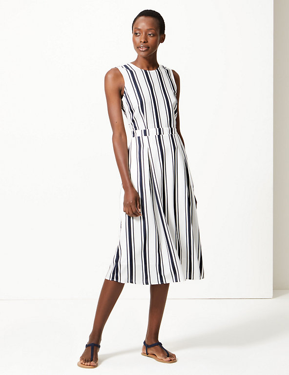 marks and spencer striped dress