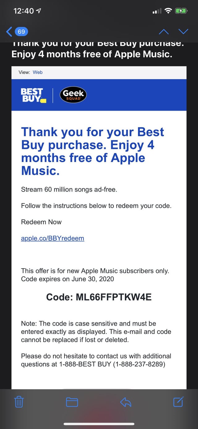 apple music redemption code