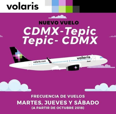 vuelos de tepic a ciudad de mexico
