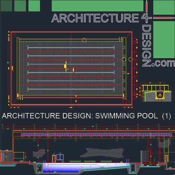 cad block swimming pool