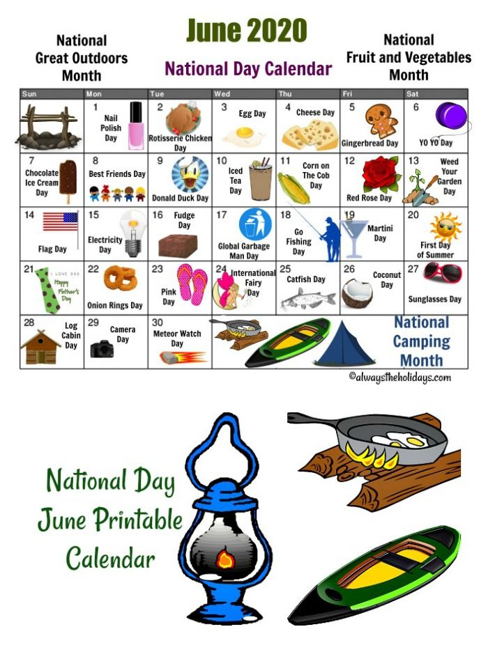 calendar of national days
