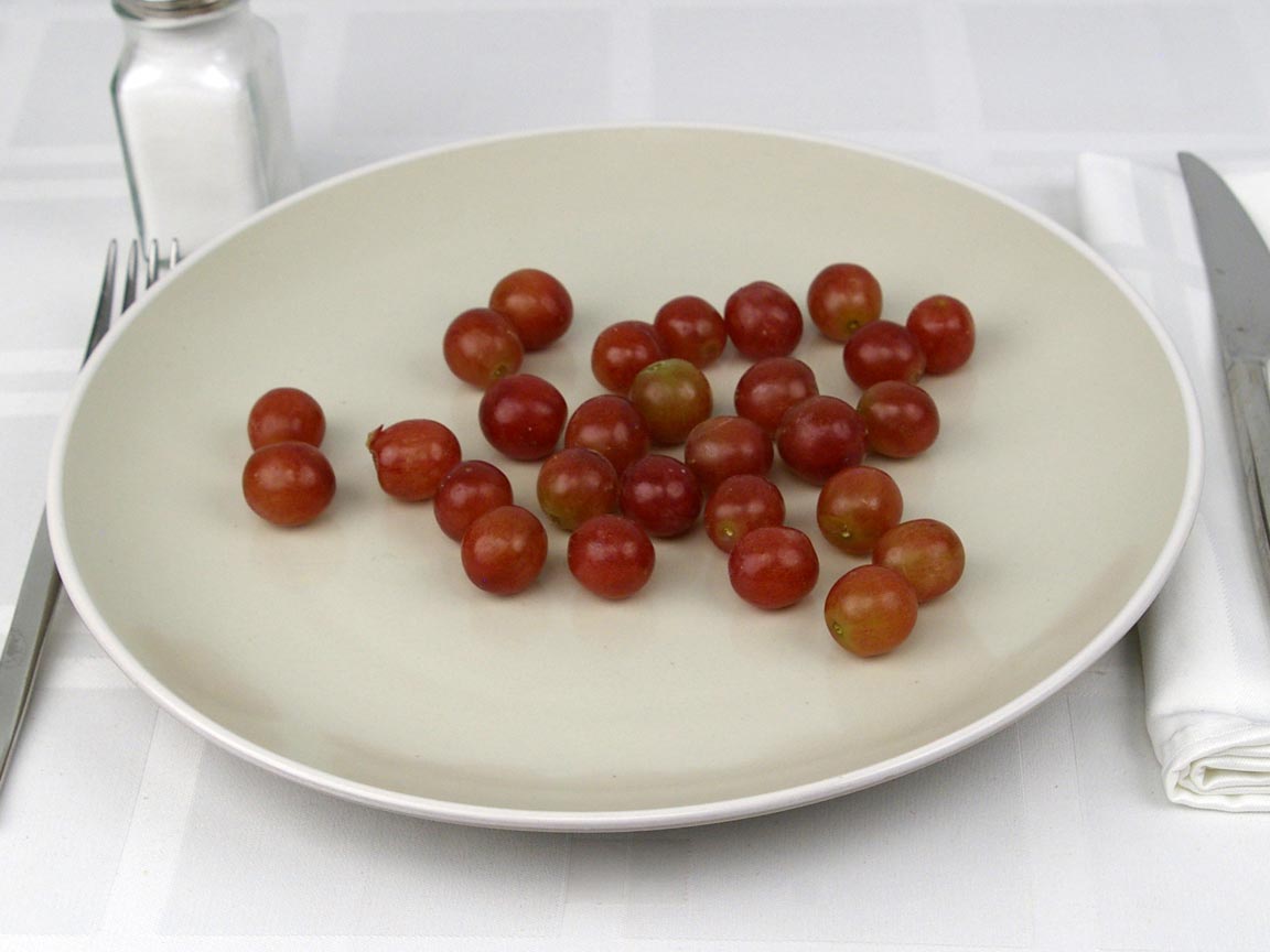 calories grapes red seedless