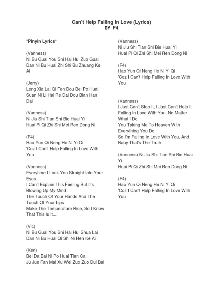 can t help falling in love lyrics download