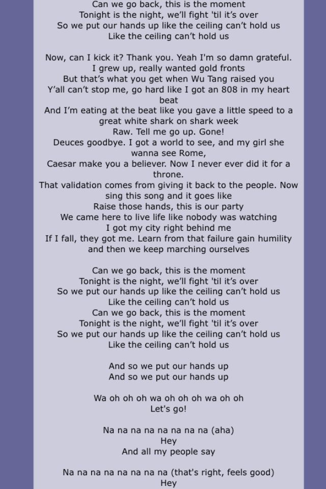 cant hold us lyrics