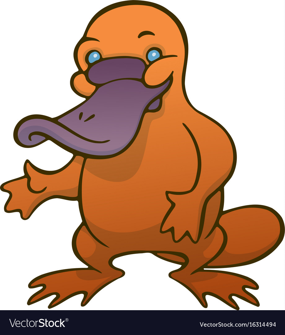 cartoon duck billed platypus