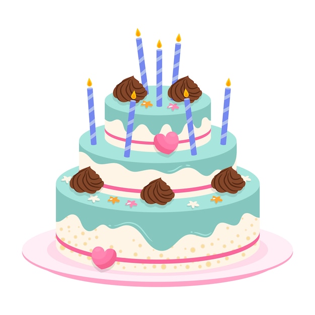 cartoon pic of birthday cake