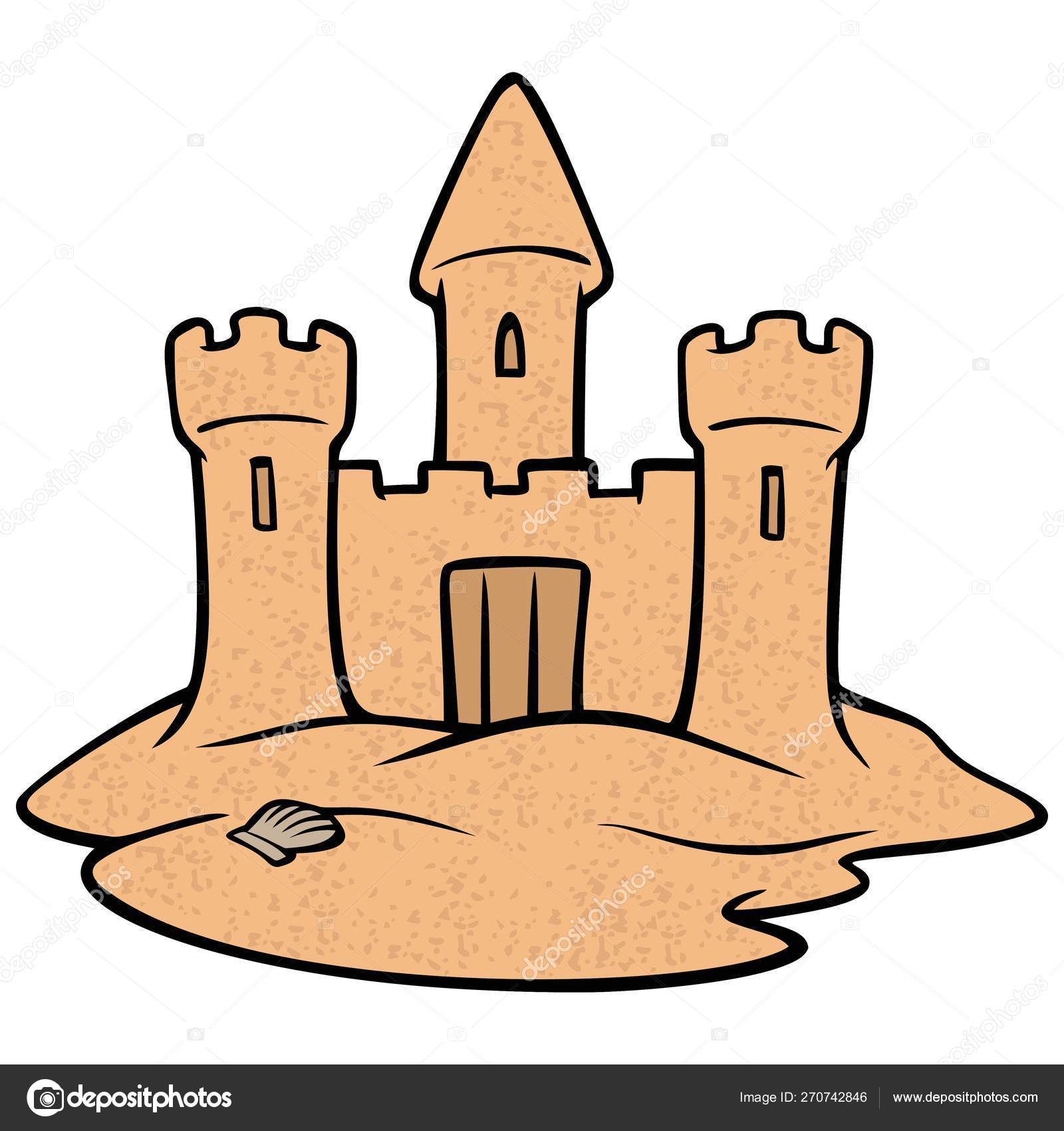 cartoon sand castle