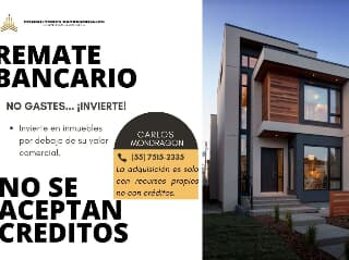 casas en remate bancario cdmx baratas