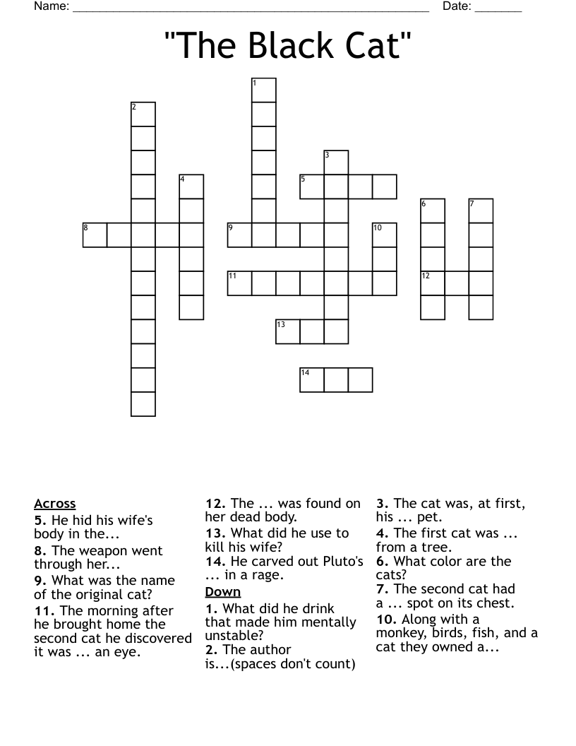 cat crossword clue