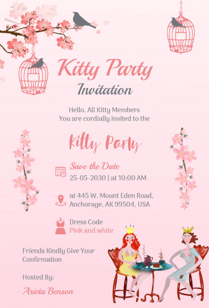 kitty party invitation quotes