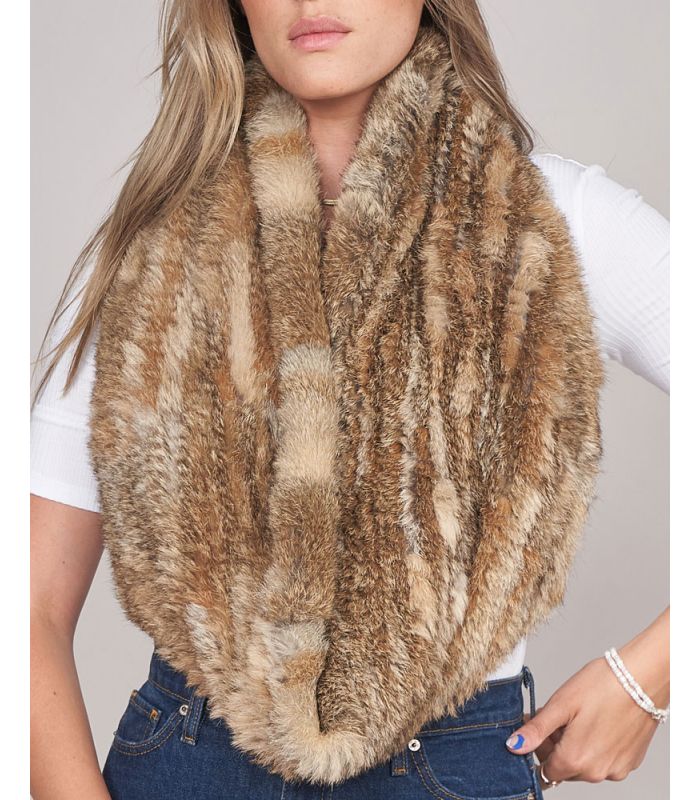 rabbit fur scarf