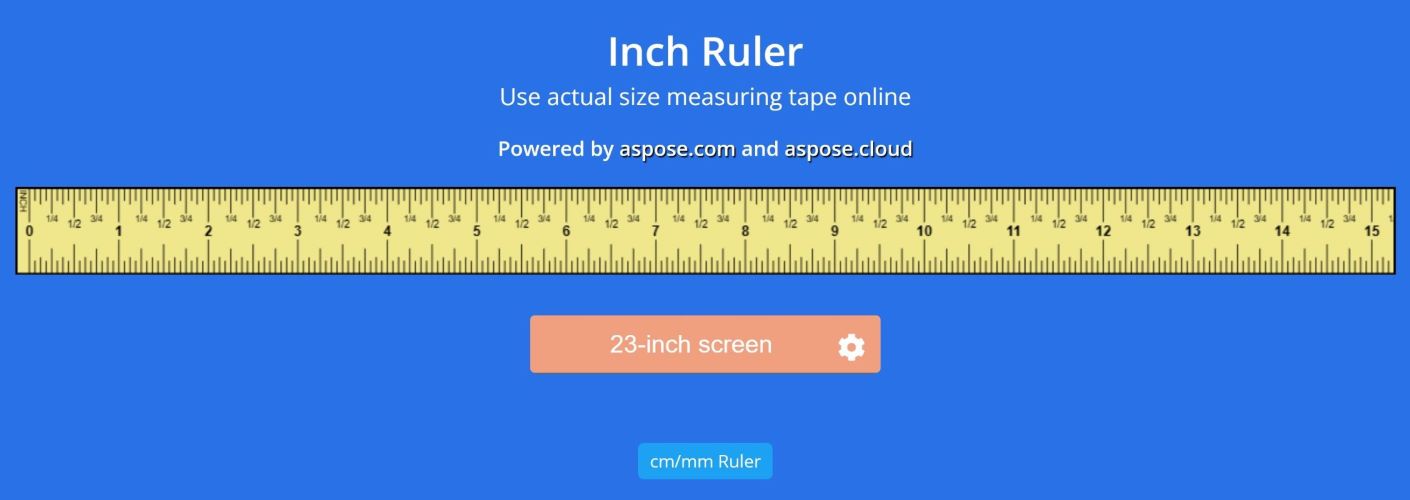 online ruler inches