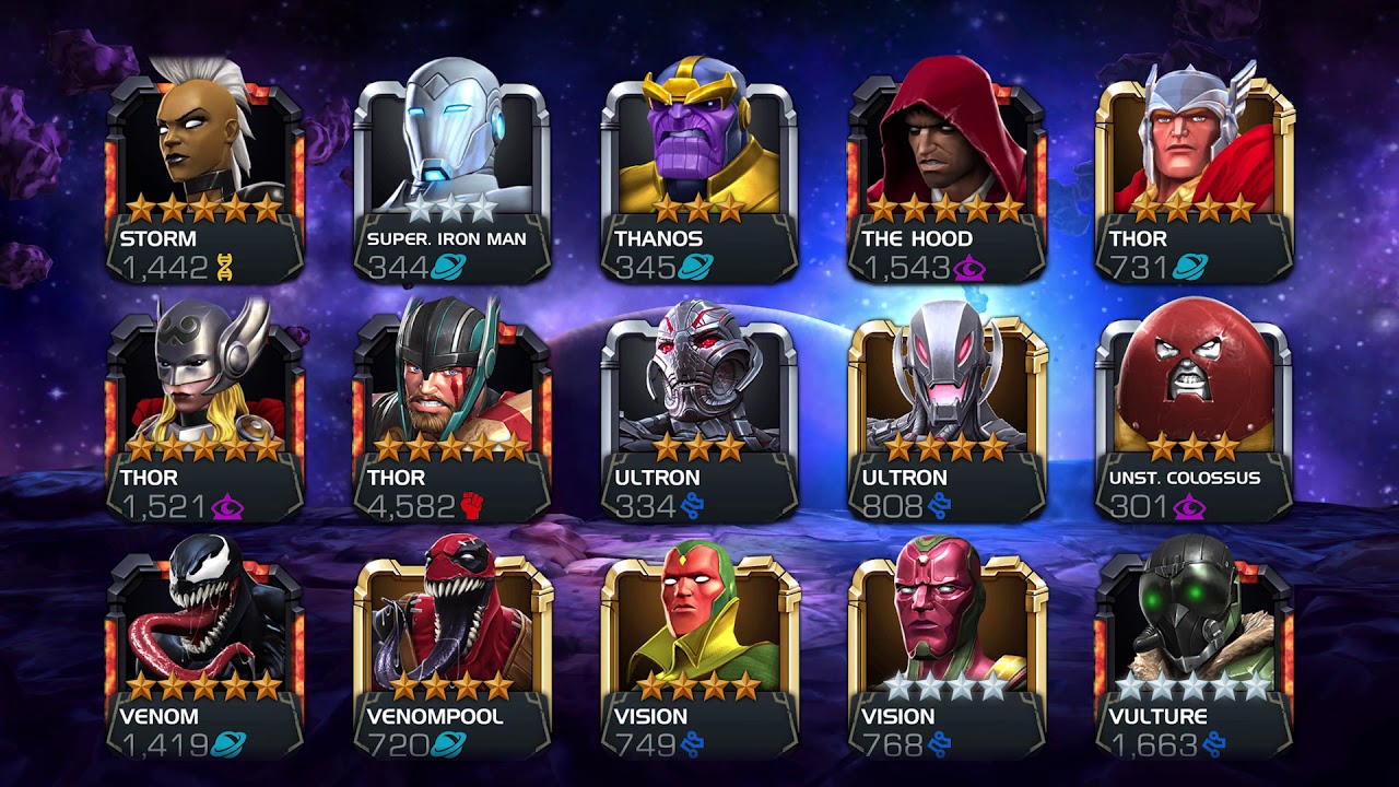 marvel contest of champions champions