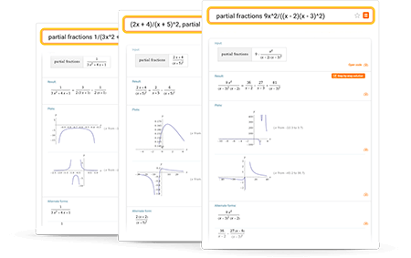 integrate partial fractions calculator