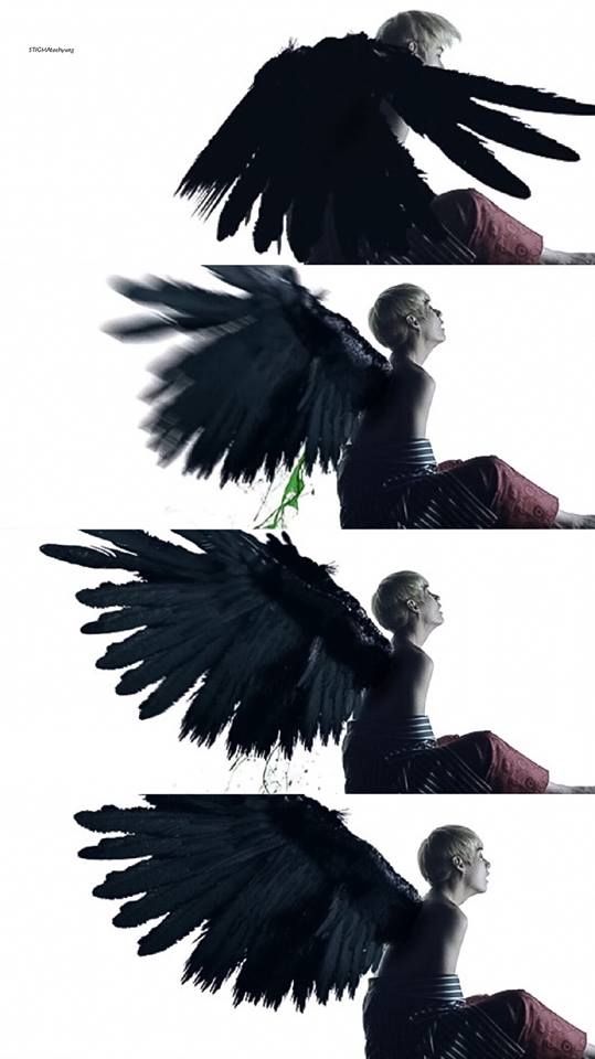 kim taehyung with wings