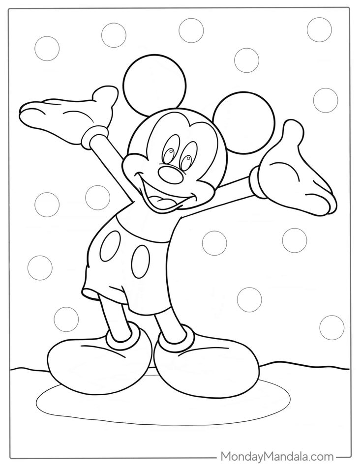 mickey mouse coloring pages to print for free