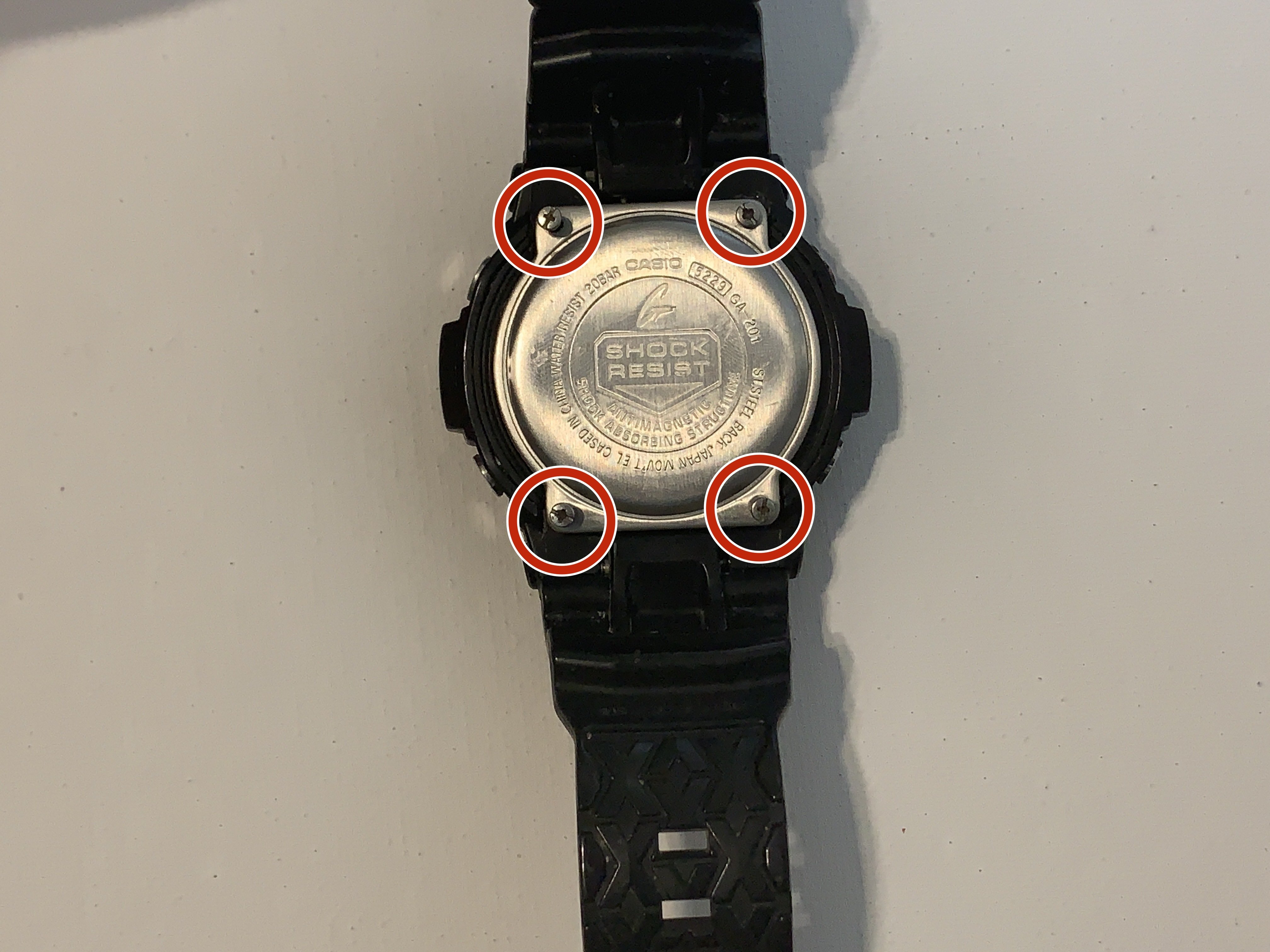 changing g shock battery