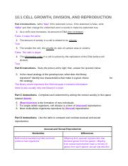 chapter 10 cell growth and division answer key pdf