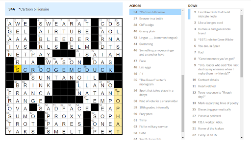 cheating on a return crossword