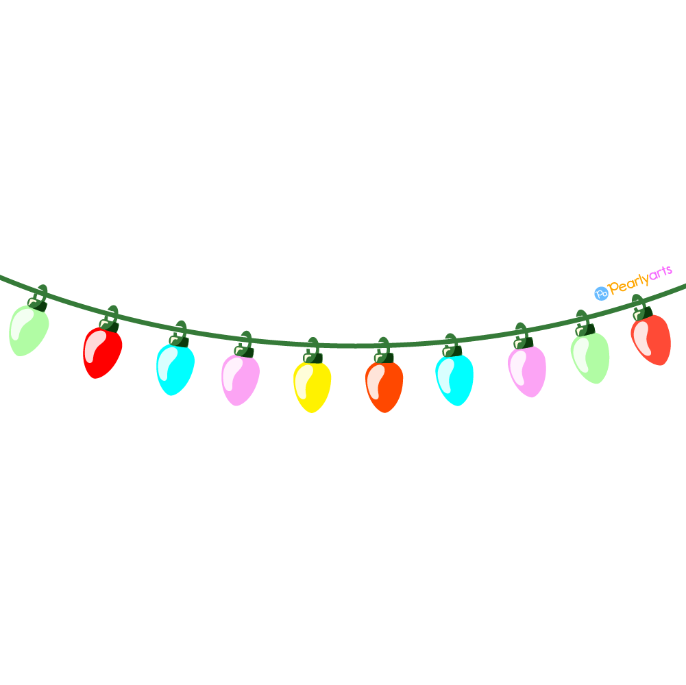 christmas lights clipart transparent