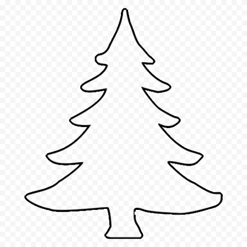 christmas tree outline clipart