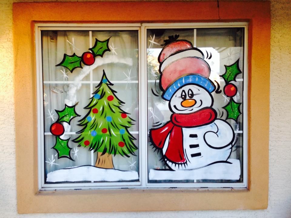 christmas window art ideas