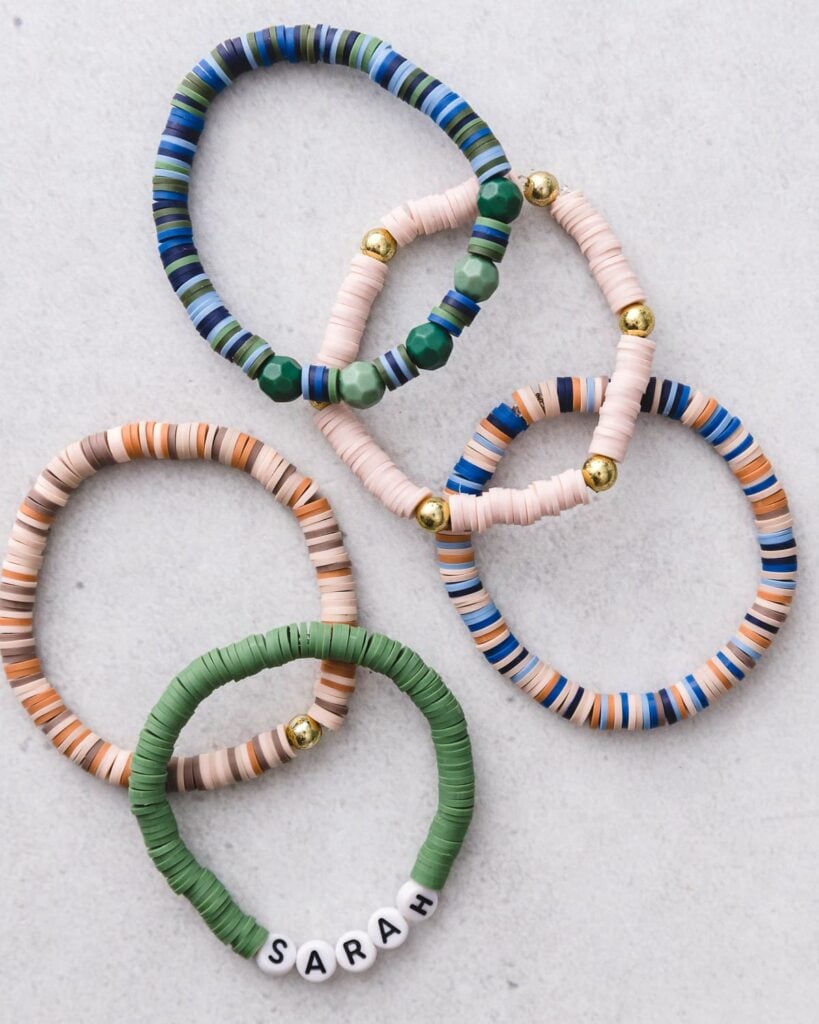 clay bead braclets