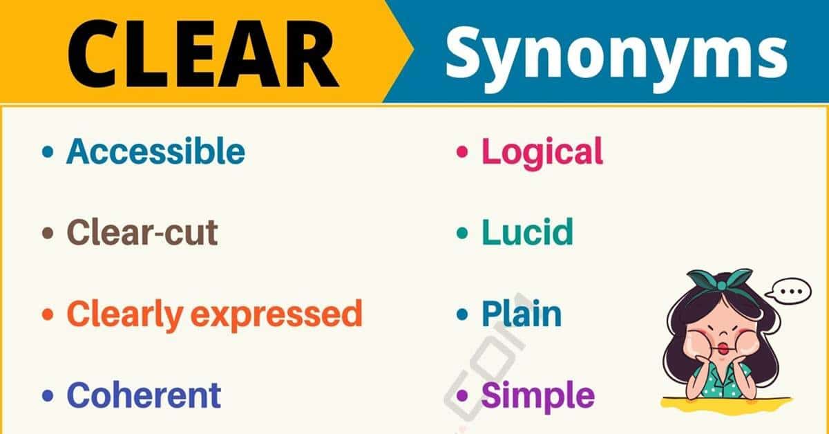 clear synonyms