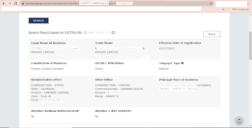 cleartax gst search