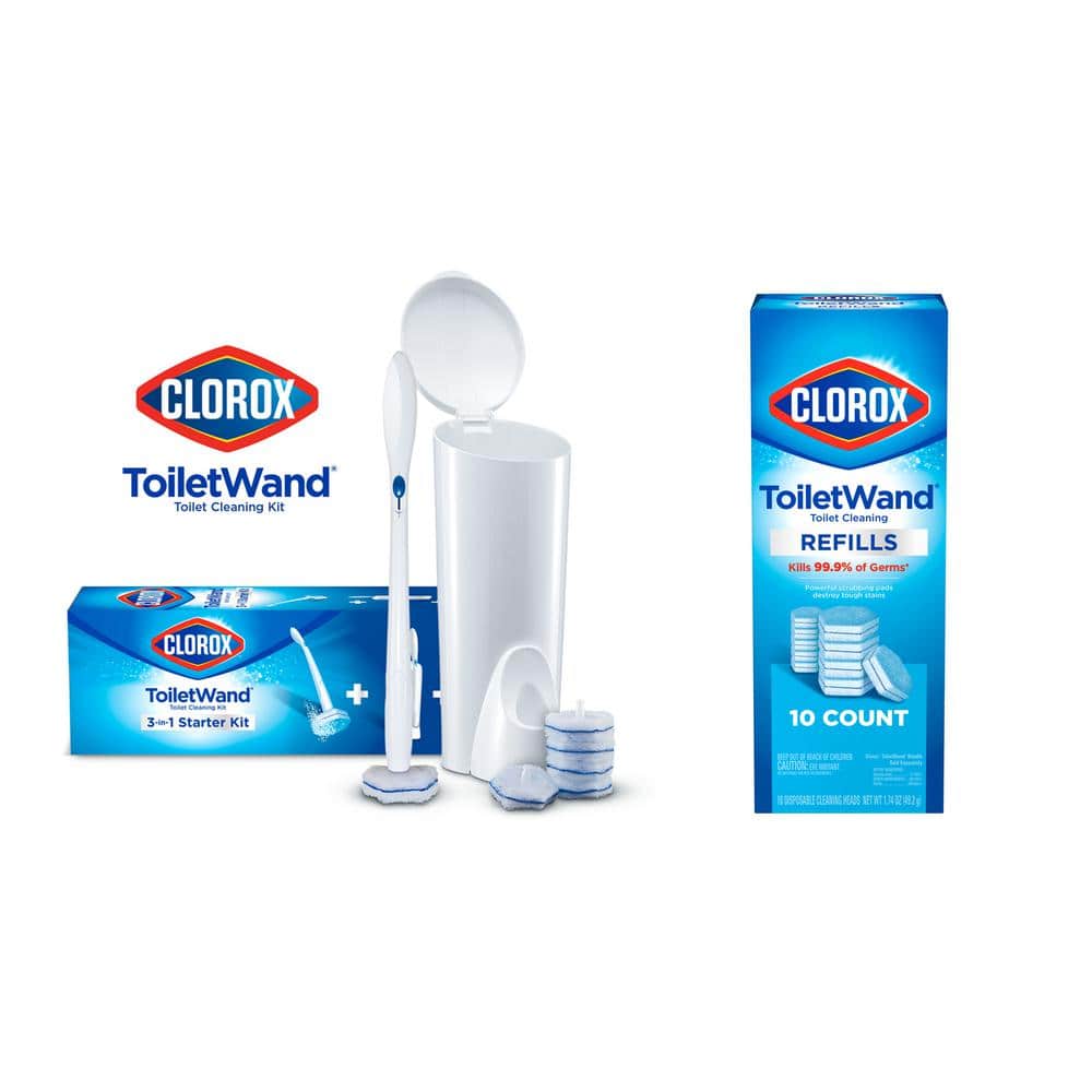 clorox toiletwand disposable toilet cleaning starter kit