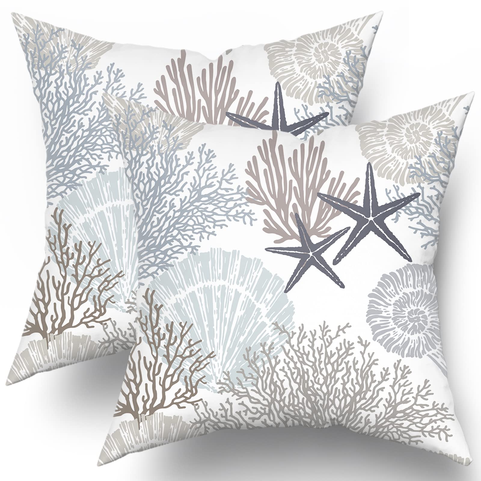 coastal pillow covers 18x18