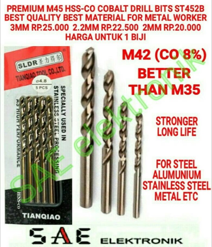 cobalt m42 drill bits