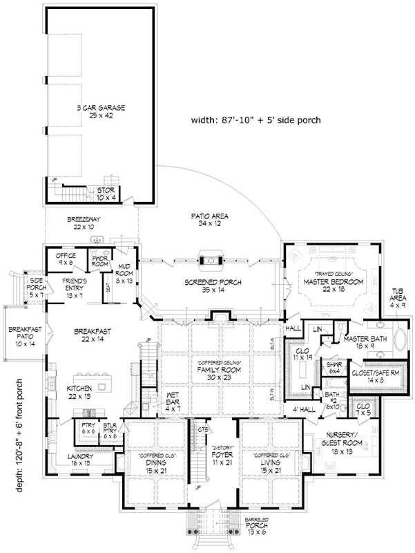 colonial house blueprints