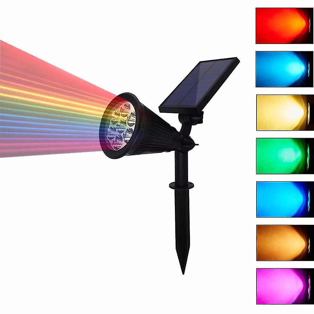 color changing solar spotlight