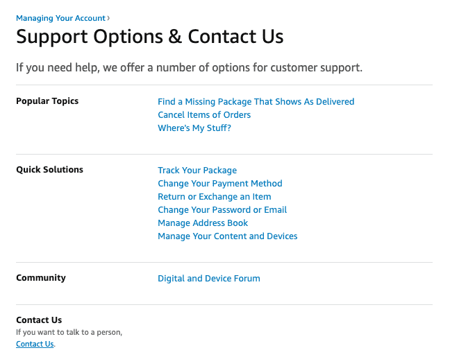 contact amazon