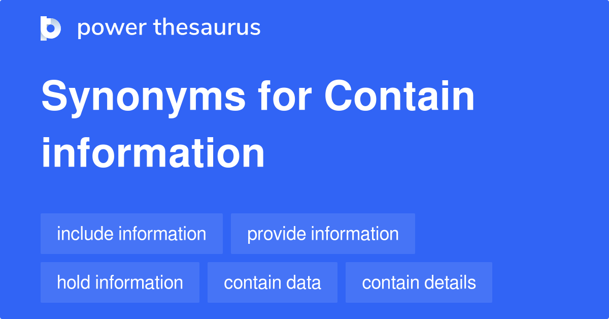 contain thesaurus