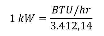 convert kw to btu