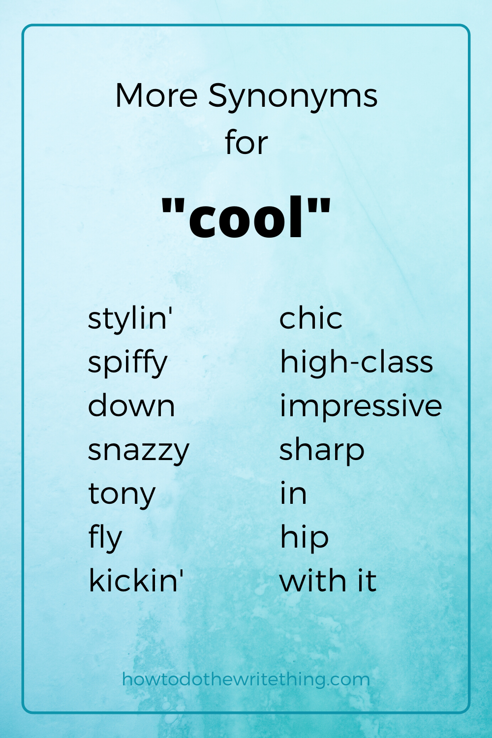 cool synonyme