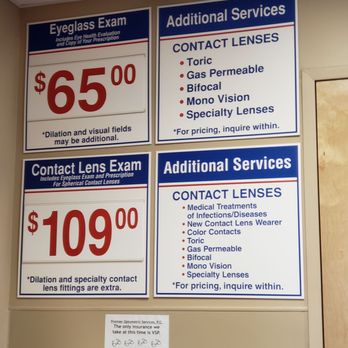 costco vision center eye exam cost