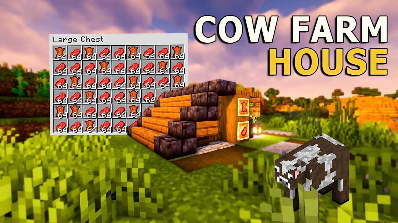 cow farm in minecraft