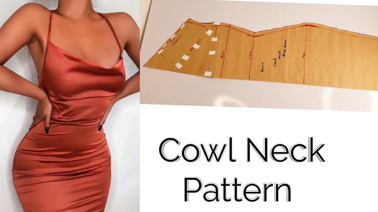 cowl neckline dress pattern