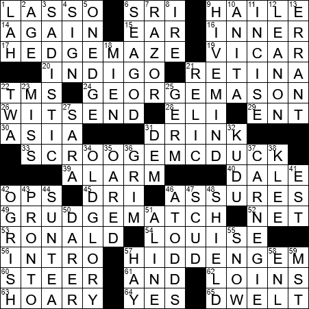crossword clue intricate
