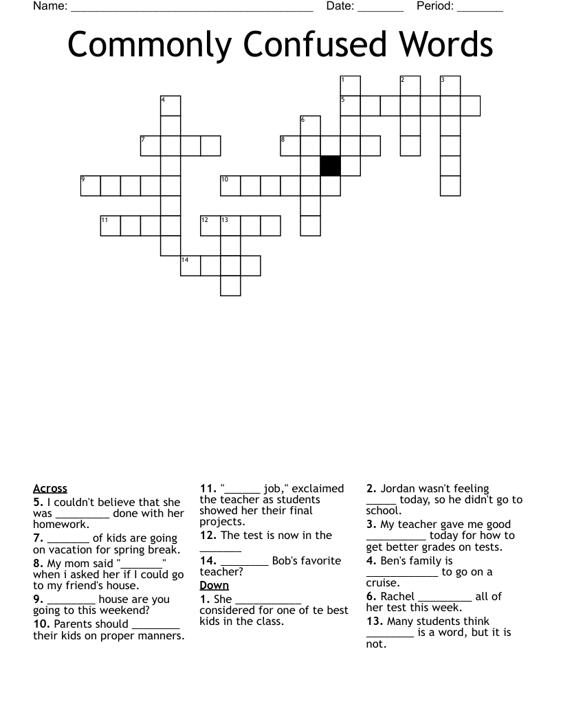 crossword confuse